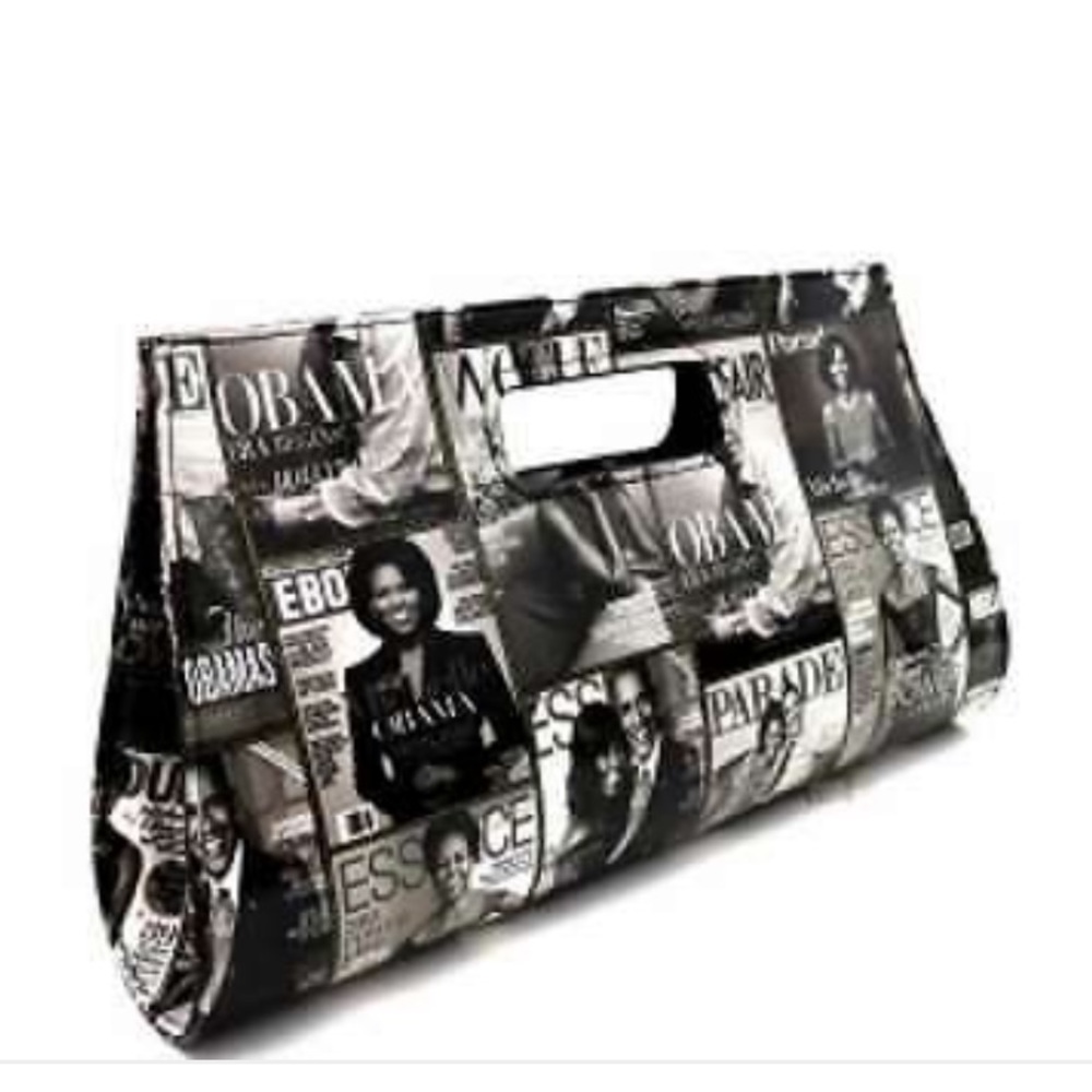 Michelle Obama magazine cover clutch NWT